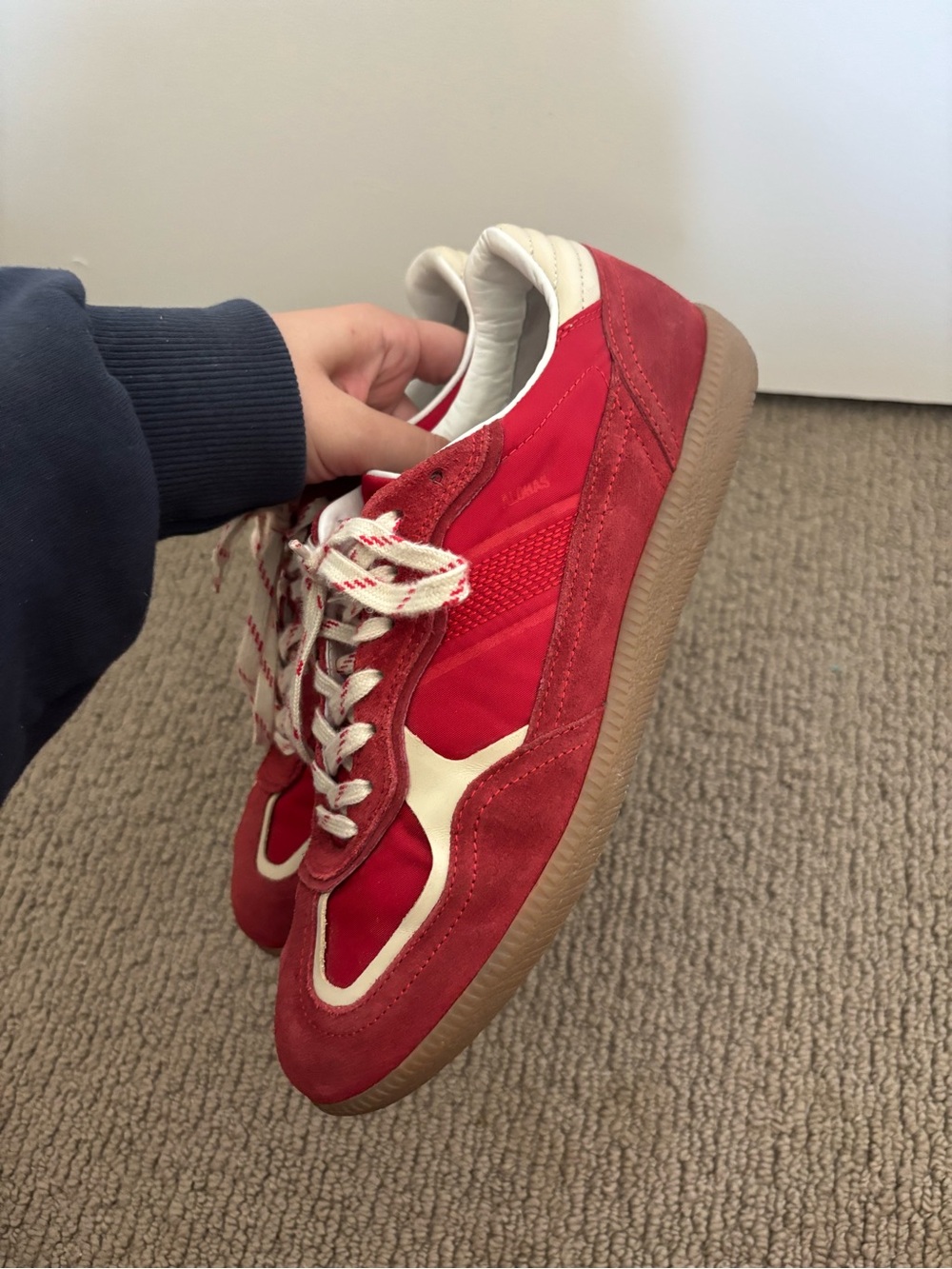 Alohas Rife red panelled nylon and suede sneakers - Picture 6 of 13